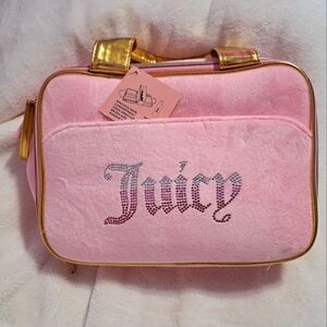 Juicy Couture Deluxe Plush Travel Cosmetic Bag.